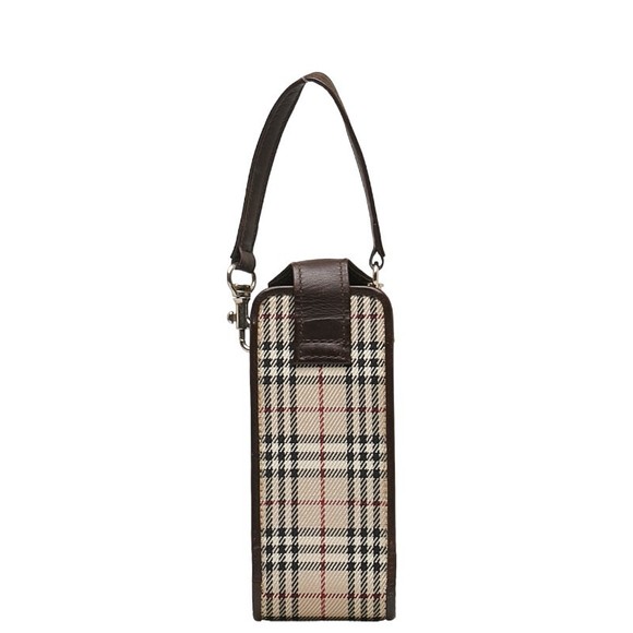Burberry Burberry Nova Check Canvas Leather Pouch Canvas Vanity Bag - Picture 3 of 8